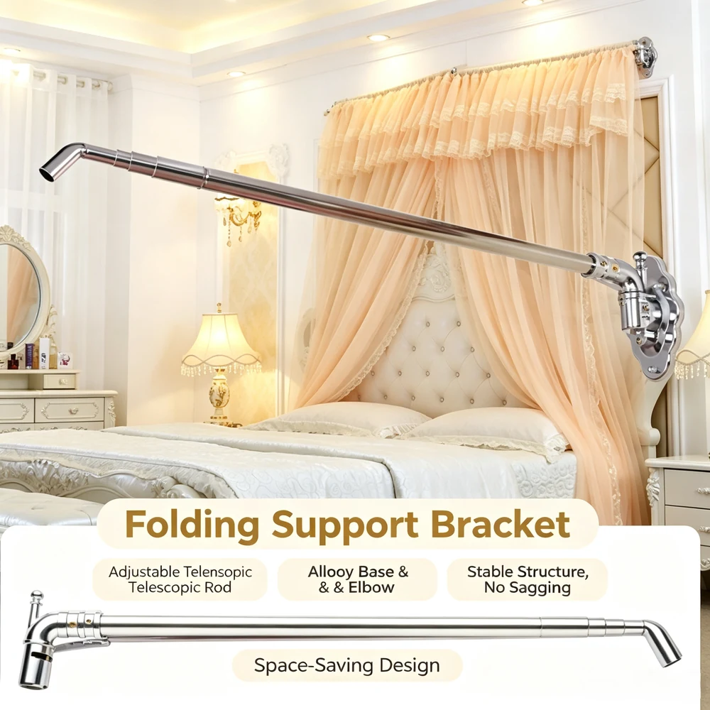 Folding mosquito net support rod – factory photo, Jingsen Home Textiles
